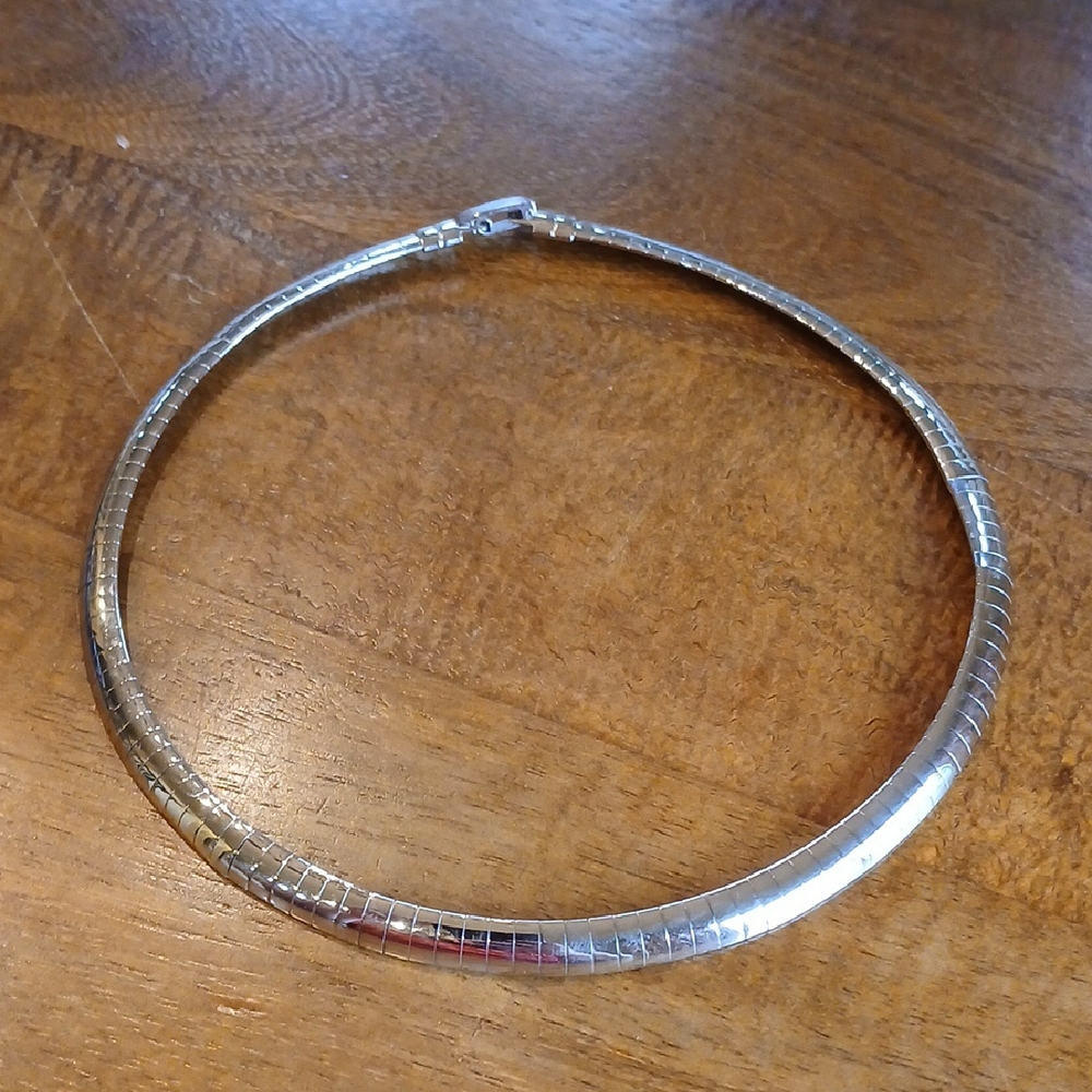 Joan Rivers Silver Choker Necklace Timeless Design